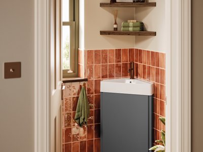 Compact fixtures and space-efficient luxury for cloakrooms Essex Northamptonshire - Bowman Bathrooms