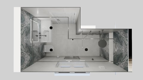 3D visualisation of luxury bathroom design in Northamptonshire by Bowmans