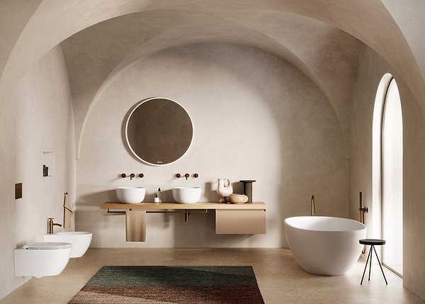 Modern minimalist bathroom design featuring Catalano Sfera collection with contemporary aesthetics - Bowman Bathrooms Essex showroom