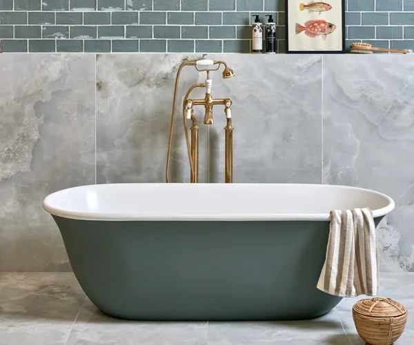 Luxury bathroom installation premium California Porcelain Pearl tiles in Northamptonshire by Bowmans