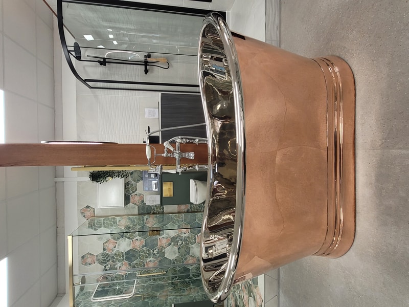 Luxury freestanding baths on display at Braintree showroom CM7