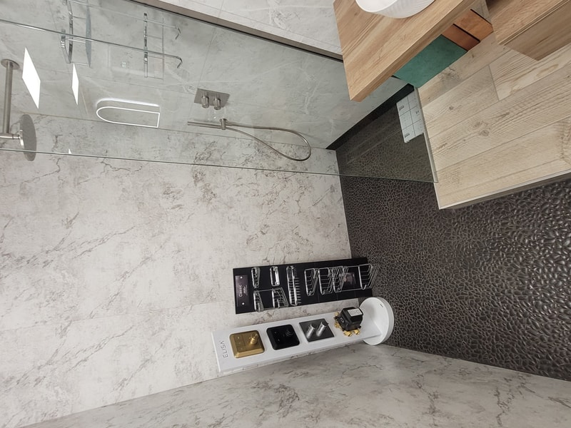 Walk-in shower systems display Braintree bathroom showroom Essex